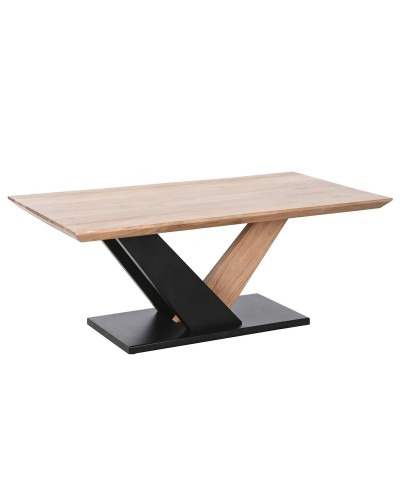 Mesa de Centro de Metal y Acacia DKD Home Decor, 115 x 60 x 45 cm
