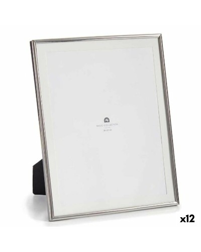 Marco de Fotos | 23 x 28 cm | Plateado Cristal Acero | Juego de 12
