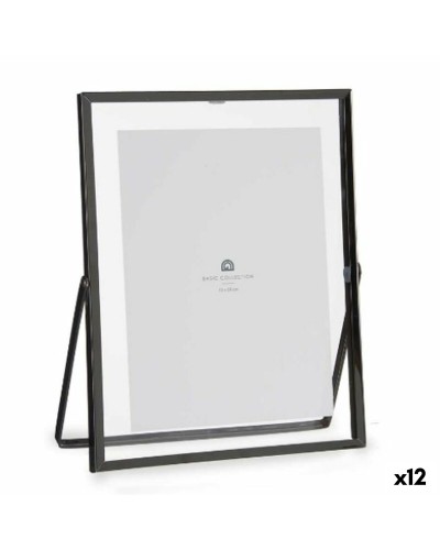 Cornice Portafoto in Metallo Nero | 20,5 x 1 x 25,2 cm | Set da 12