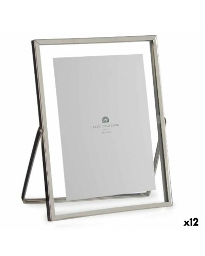 Cadre Photo en Métal Argenté | 18,5 x 1 cm | Verre et Plastique | Lot de 12
