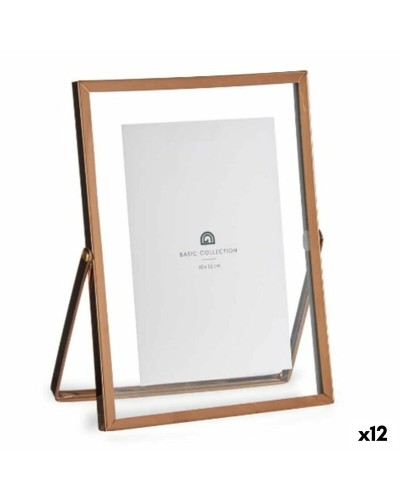 Marco de Fotos de Pared Color Cobre - 15,5 x 20,7 cm - Metal, Vidrio y Plástico (Paquete de 12)
