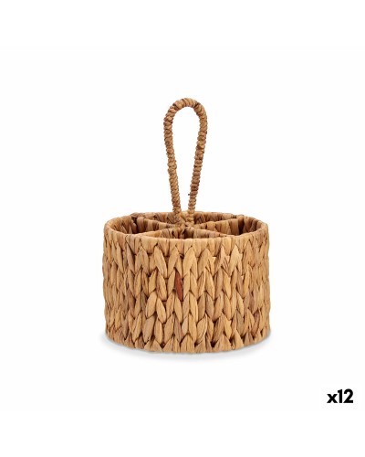 Ruokailuvälinejärjestelijä Ruskea Metalli Vesihyasintti 20 x 30 x 20 cm (12 osaa)