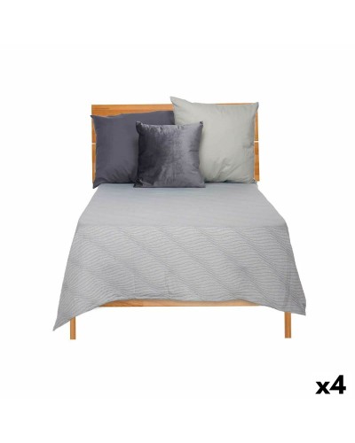 Weiche und bequeme Tagesdecke 180 x 260 cm - Grau - 4er-Pack
