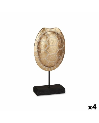 Tortugas Decorativas Doradas 17,5x36x10,5cm Juego de 4, para Decoración Interior y Exterior
