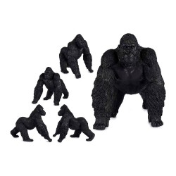 Prydnadsfigur Gorilla Svart Harts (30 x 36 x 45 cm)