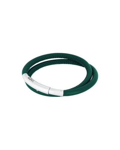 Vhein Unisex Armband BR1-DGRN-13: Edelstahl, Grün/Grau, Elegant
