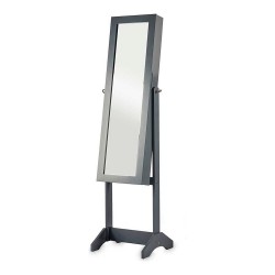 Crystal Grey Vertical Jewelry Mirror - Modern and Elegant Style
