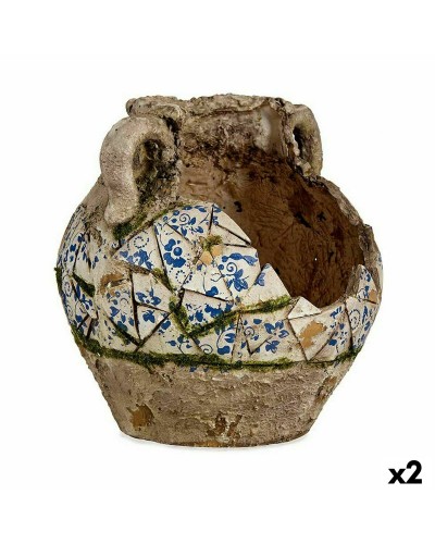 Garten-Statuenvase aus Polyresin, 28,5 x 28 x 28,5 cm (2er-Set)
