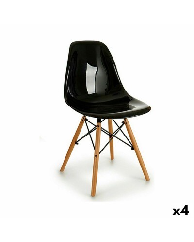 Kirk Esszimmerstuhl Schwarz, 53 x 82 x 47 cm (4er Set)
