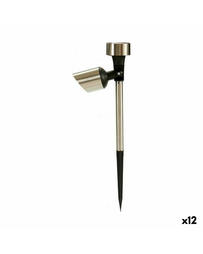 Solar-Gartenleuchte Silber 15x10x28cm - Praktische und umweltfreundliche Außenbeleuchtung
