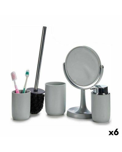 Set da Bagno Grigio Prolipropilene, 6 Pezzi: Eleganza e Funzionalità per il tuo Bagno