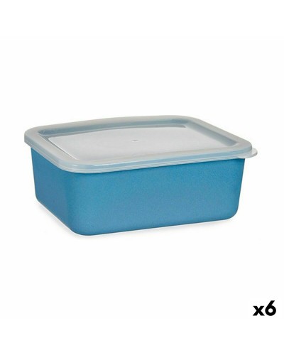 Boîte de rangement bleu foncé 14,5x7x19,5 cm - Lot de 6
