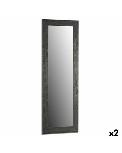 Väggspegel Grå Trä Glas 46 x 136 x 2 cm (2 antal)