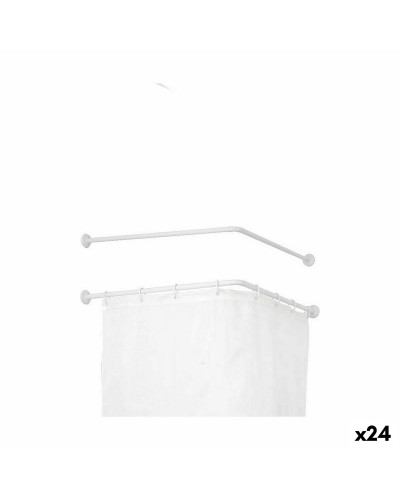 Gardinstång För dusch Vit Aluminium 80 cm (24 antal)