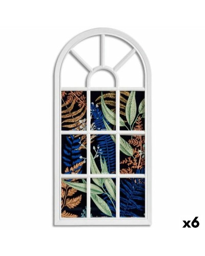 Muurfotlijst Venster Wit Glas Plastic 34,5 x 2,5 x 69,5 cm (6 Stuks)