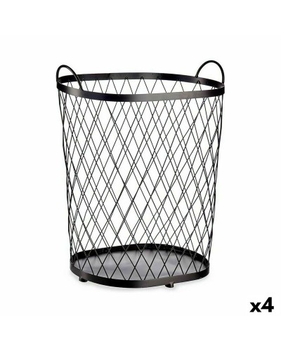 Black Metal Basket 40L 31x54.7x46.5cm - Set of 4
