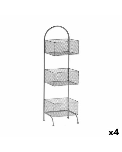 Bokhylla Silvrig Metall 20 x 99 x 32,5 cm (4 antal)