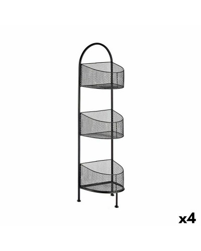 Planken Zwart Metaal 21,2 x 97 x 28,5 cm (4 Stuks)