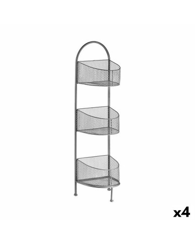 Estante Metálico Plateado Kesseböhmer Youboti 4 Piezas de Pared 21,2x97x28,5 cm
