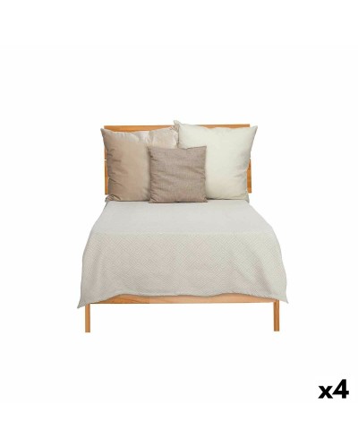 Sprei Geometrisch 180 x 260 cm Beige (4 Stuks)