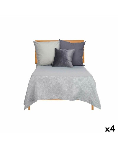 Sprei 180 x 260 cm Geometrisch Grijs (4 Stuks)