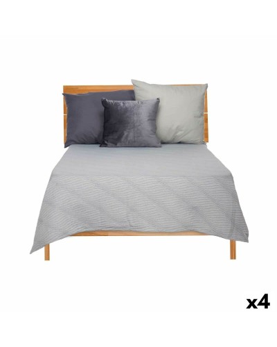 Kingsize-Bettdecke (240 x 260 cm) Grau - 4er-Set
