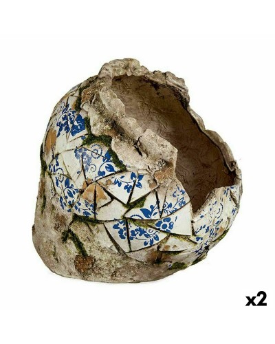 Decoratief tuinfiguur Vaas Polyresin 29 x 27 x 30 cm (2 Stuks)