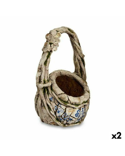 Decorative Statuary Vase in Polyresin 2 Units | 25.5 x 44 x 27.5 cm | Garden Decorations
