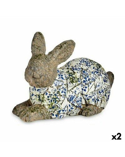 Resin Rabbit Statue for Garden Decorations (2 Pieces)
