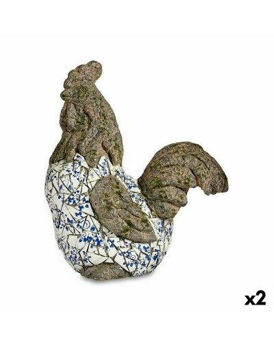 Statua da giardino Gallo in poliresina (2 pz) 22,5 x 46 x 41,5 cm