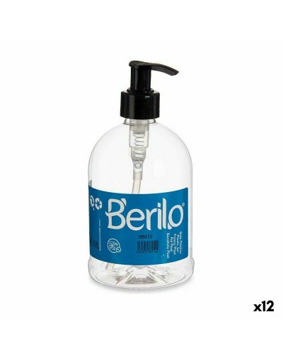 Distributeur de Savon Transparent Noir 500 ml (12 Unités)
