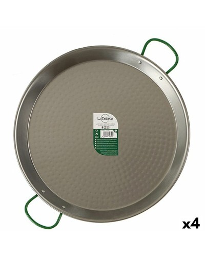 Sartén de Acero Inoxidable Pulido XXL de 55 cm, ideal para familias numerosas.
