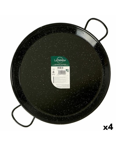 Poêle Large en Acier Émaillé de 50 cm pour Cuisiner de Grandes Quantités
