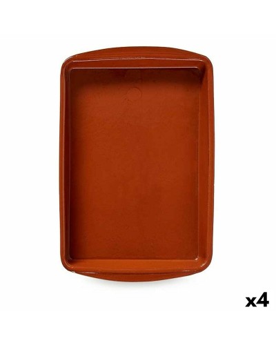 Plat à Four en Terre Cuite | 40 x 5 x 26,5 cm | Lot de 4
