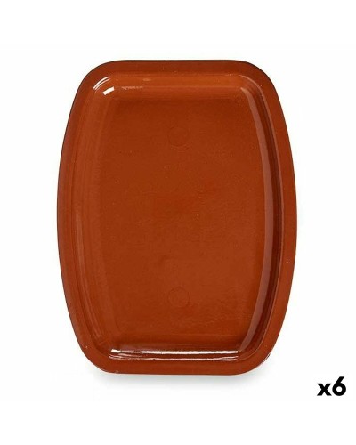 Terracotta Baking Dish, 6 Units, 30 x 4 x 40 cm, For Oven Baking
