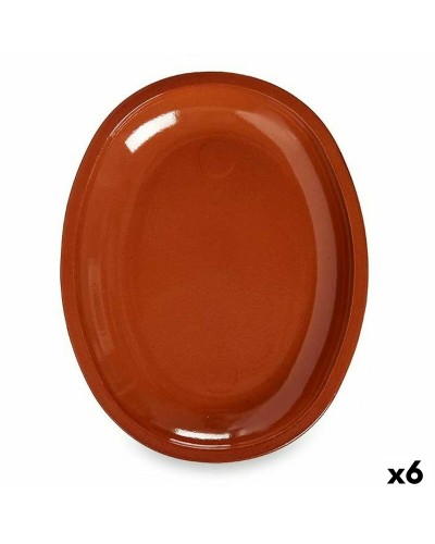 Auflaufform aus gebranntem Ton, 6 - 24,5 × 3 × 30,5 cm – Perfekt für den Ofen
