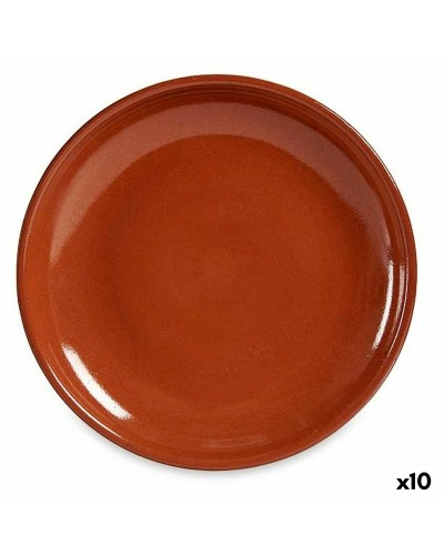 Piatto da Pranzo in Argilla Cotta 23 x 23 cm, Set da 10
