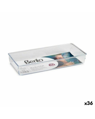 Contenitori Cassetti Multiuso Trasparenti - 15,5x5,5x34,5cm - Set 36 Pezzi
