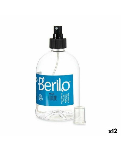 Spruzzatore Nebulizzatore 500ml - Nero Trasparente - Set 12 Pezzi - Plastica Resistente
