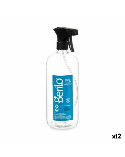 Bottiglia Nebulizzatrice 1L - Nera Trasparente - Plastica - Set 12 Pezzi
