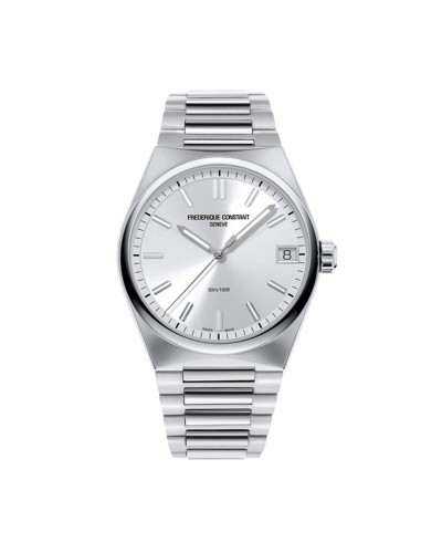 Frederique Constant Damenuhr Klassisch Swiss Made Silbernes Zifferblatt
