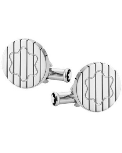 Montblanc Boutons de Manchette Acier Inoxydable Noirs - Design Élégant et Raffiné
