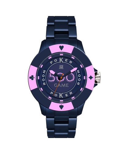 Horloge Uniseks Light Time POKER (Ø 41 mm)
