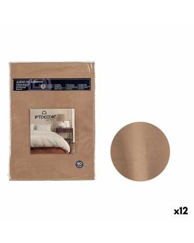 Einzelbett-Bettwäsche-Set, 12-teilig, braun | Komfort und Stil für erholsame Nächte
