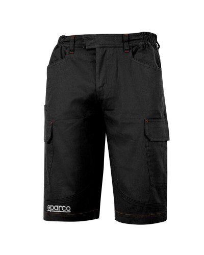 Sparco Bermuda Cargo Noir - Shorts Homme Travail/Loisirs
