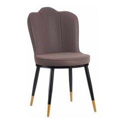 Fauteuil Coquillage Violet Rembourré en Similicuir, Confort et Style pour Tout Intérieur (53 x 88 x 67 cm)
