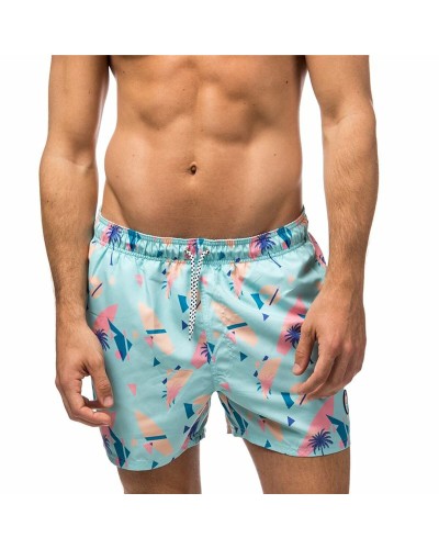 Koalaroo Waipo Traje de Baño Hombre Aguamarina - Pantalones Cortos de Natación Cintura Media
