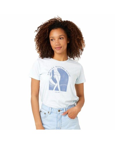 Rip Curl Re-Entry Crew : T-Shirt Manches Courtes Blanche - Coton Bio Homme
