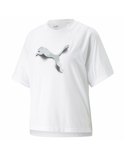 Puma Modernoversi Femme : T-shirt Blanc Manches Courtes Sportive
