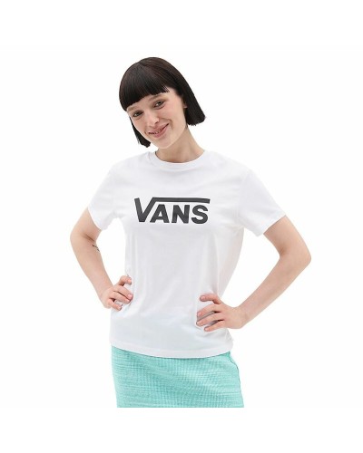 Vans Drop V Ss Crew-B - Damen Kurzarm T-Shirt - Frontlogo
